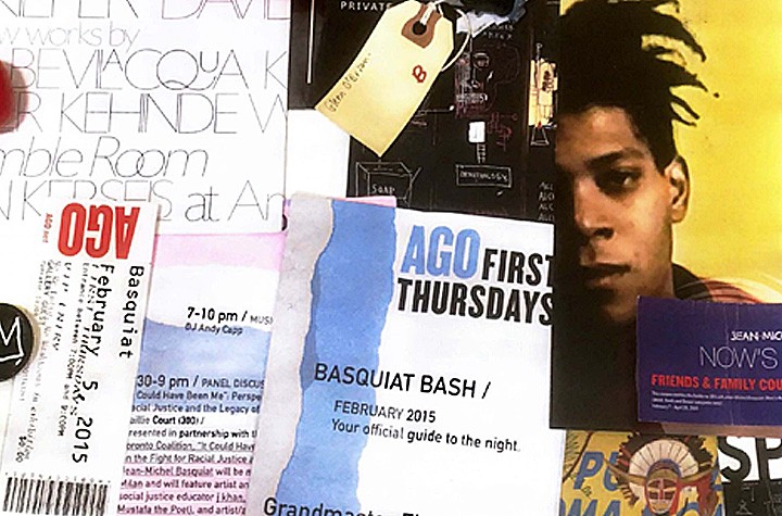 Brooklyn Public Library: Down the Street – A show of collections about/on Jean-Michel Basquiat Including flyers, pins, signed Pez & ephemera
