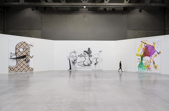 Albert Oehlen’s Tramonto Spaventoso Takes Mashups to a New Aesthetic Level At Gagosian’s New LA Location in Marciano Art Foundation