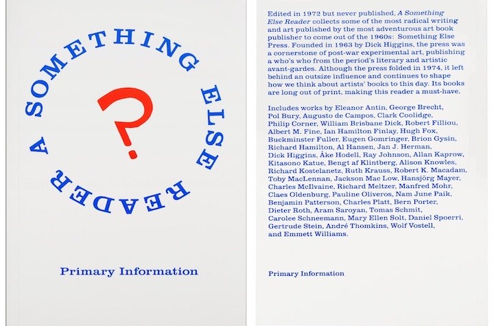 Book Review: A Something Else Reader, Edited by Dick Higgins