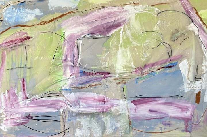 Interview with Francine Tint, the dynamic painter behind The Sky is a Mirror, of new works at Upsilon Gallery