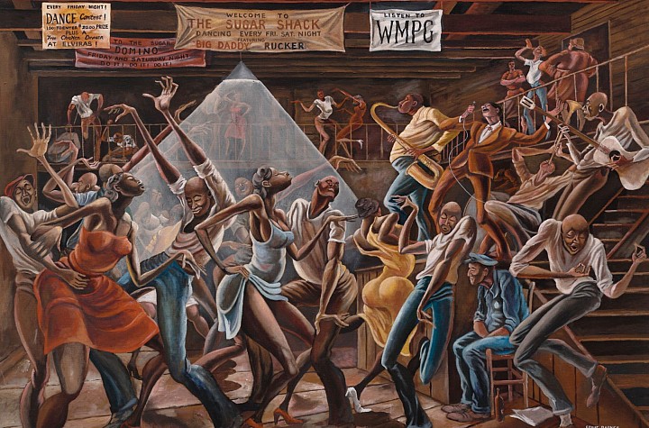 “The Sugar Shack by Ernie Barnes” or “Strange Consequences of Extraordinary Serendipities” with Writings by Archie Shepp (Part One)
