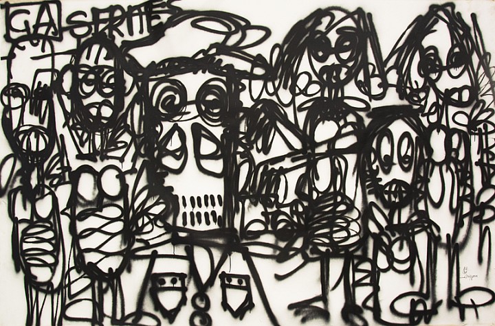Aboudia’s recent Studio Residency at Ethan Cohen Gallery