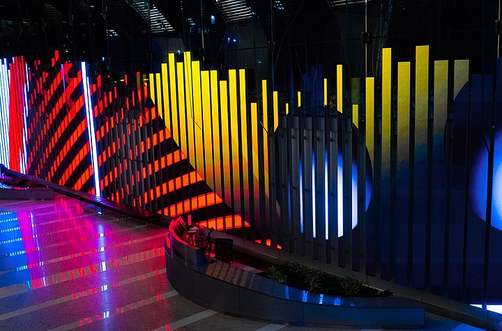 Four Techspressionist Artists present on Chicago's largest public digital display