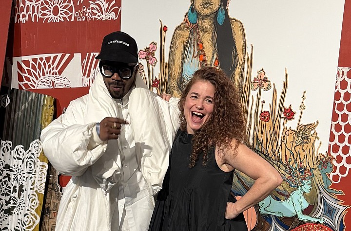 Swoon Glows at a Silver Art Gala at the World Trade Center