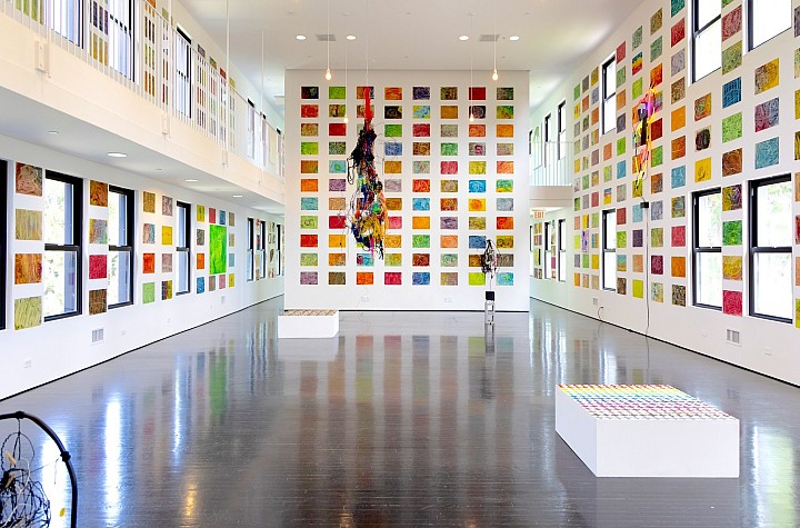 Last chance to see UPSIDE DOWN ZEBRA, the most colorful show of the year at The Watermill Center