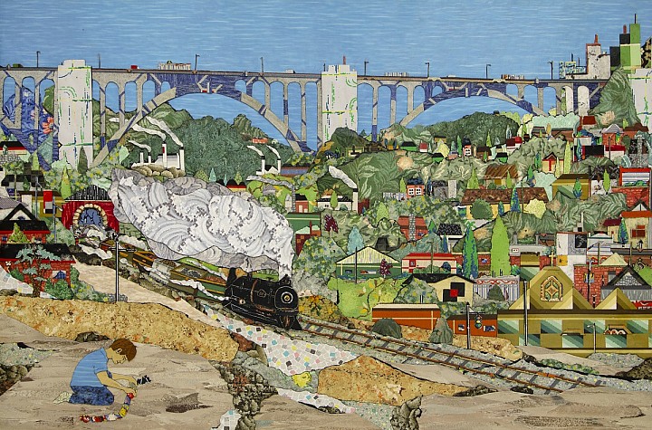 Bill Miller makes pictures from a material most people have only known beneath their feet.